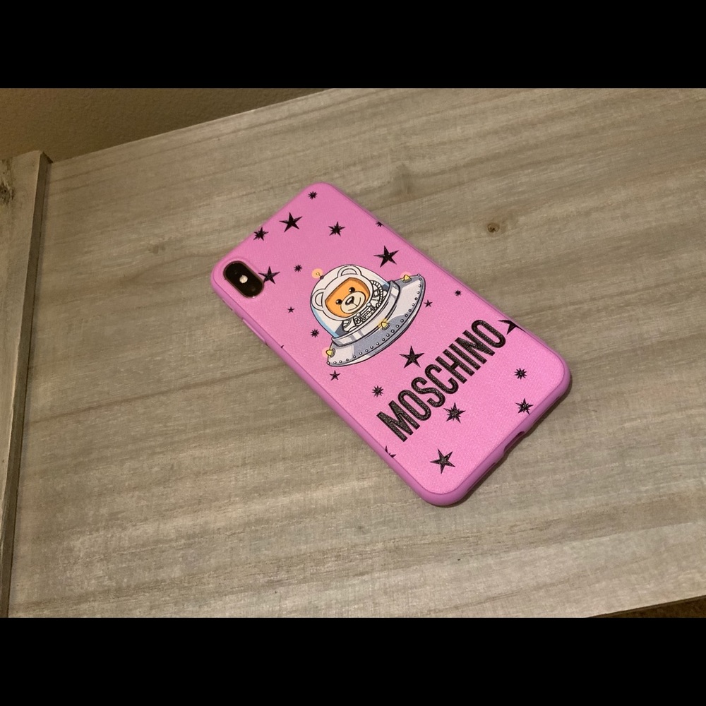 PINK MOSCHINO IPHONE X/XS MAX PHONE CASE